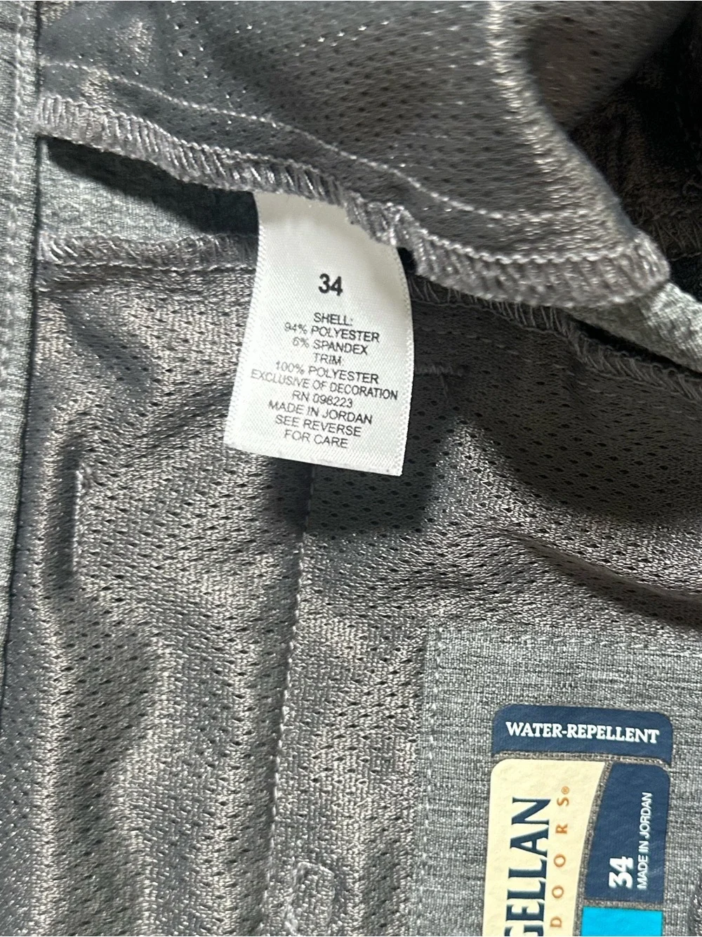 Magellan Outdoors Men’s Fishing Shorts Grey Size 34